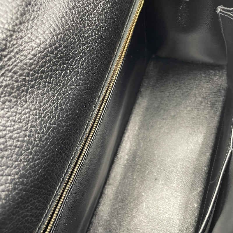 エルメス HERMES ケリー32 外縫い 〇 ブラック GD金具 アルデンヌ レディース ショルダーバッグ