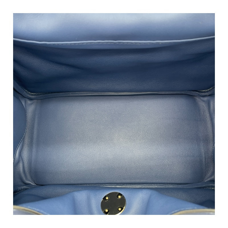エルメス HERMES リンディ30 トレサージュ C刻 ブルーブラインド カプシーヌ　SV金具 スイフト・エプソン レディース トートバッグ