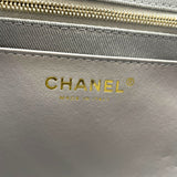 シャネル CHANEL ビジネス アフィニティ スモール ショッピングバッグ A93750 グレー GD金具 キャビアスキン レディース ショルダーバッグ