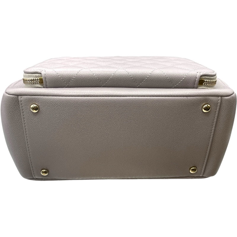 シャネル CHANEL ビジネス アフィニティ スモール ショッピングバッグ A93750 グレー GD金具 キャビアスキン レディース ショルダーバッグ