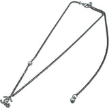 シャネル CHANEL ココマークチェーンネックレス シルバー メタル・ラインストーン・パール アクセサリー