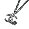 シャネル CHANEL ココマークチェーンネックレス シルバー メタル・ラインストーン・パール アクセサリー