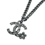 シャネル CHANEL ココマークチェーンネックレス シルバー メタル・ラインストーン・パール アクセサリー