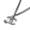 シャネル CHANEL ココマークチェーンネックレス シルバー メタル・ラインストーン・パール アクセサリー