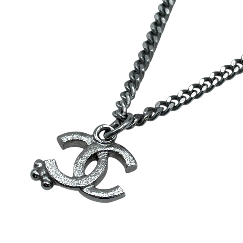 シャネル CHANEL ココマークチェーンネックレス シルバー メタル・ラインストーン・パール アクセサリー