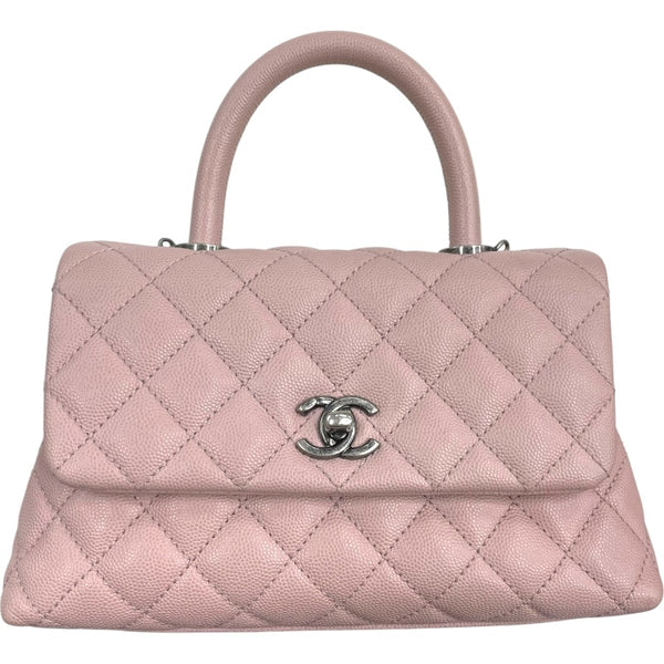 シャネル CHANEL ココハンドルXS A92990 23番台 ピンク SV金具 キャビアスキン レディース ショルダーバッグ