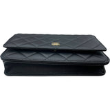 シャネル CHANEL マトラッセ チェーンウォレット AP0250 ブラック GD金具 ラムスキン レディース 長財布