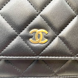 シャネル CHANEL マトラッセ チェーンウォレット AP0250 ブラック GD金具 ラムスキン レディース 長財布