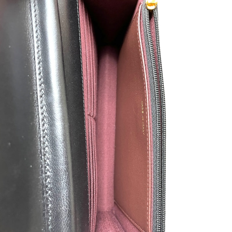 シャネル CHANEL マトラッセ チェーンウォレット AP0250 ブラック GD金具 ラムスキン レディース 長財布