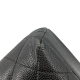 シャネル CHANEL マトラッセトップハンドル A12397 6番台 ブラック GD金具 キャビアスキン レディース ハンドバッグ
