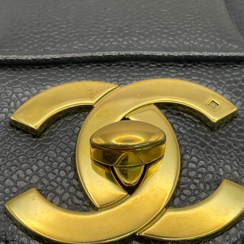 シャネル CHANEL マドモアゼル チェーンショルダーバッグ ブラック キャビアスキン レディース ショルダーバッグ