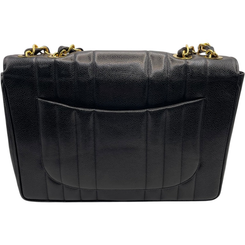 シャネル CHANEL マドモアゼル チェーンショルダーバッグ ブラック キャビアスキン レディース ショルダーバッグ