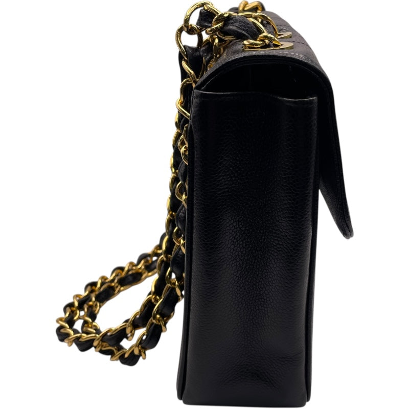 シャネル CHANEL マドモアゼル チェーンショルダーバッグ ブラック キャビアスキン レディース ショルダーバッグ