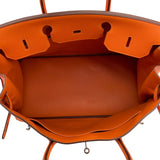 エルメス HERMES バーキン40 □O刻 オレンジ SV金具 トゴ レディース ハンドバッグ