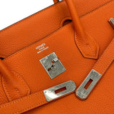 エルメス HERMES バーキン40 □O刻 オレンジ SV金具 トゴ レディース ハンドバッグ