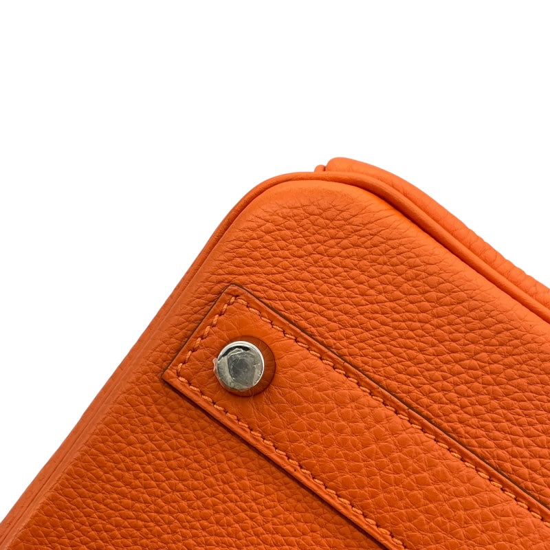 エルメス HERMES バーキン40 □O刻 オレンジ SV金具 トゴ レディース ハンドバッグ