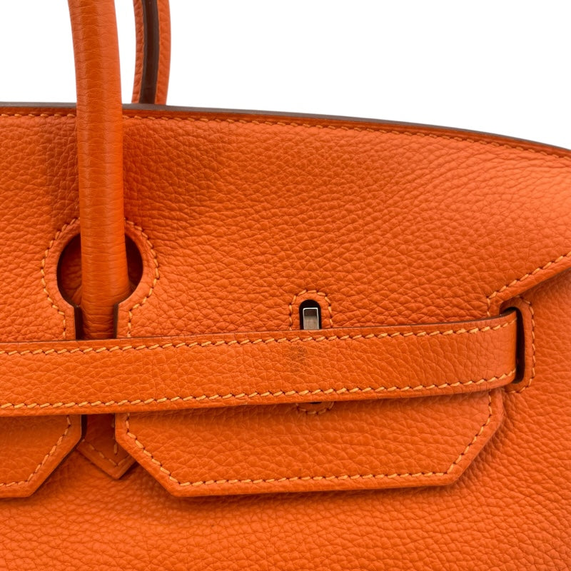 エルメス HERMES バーキン40 □O刻 オレンジ SV金具 トゴ レディース ハンドバッグ