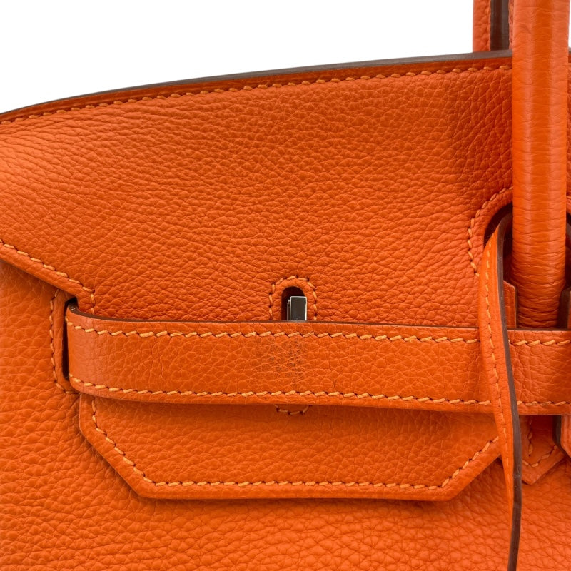 エルメス HERMES バーキン40 □O刻 オレンジ SV金具 トゴ レディース ハンドバッグ