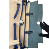 エルメス HERMES エールバッグジップMM Z刻印 ブルーサフィール SV金具 トワル・ハンター レディース ハンドバッグ