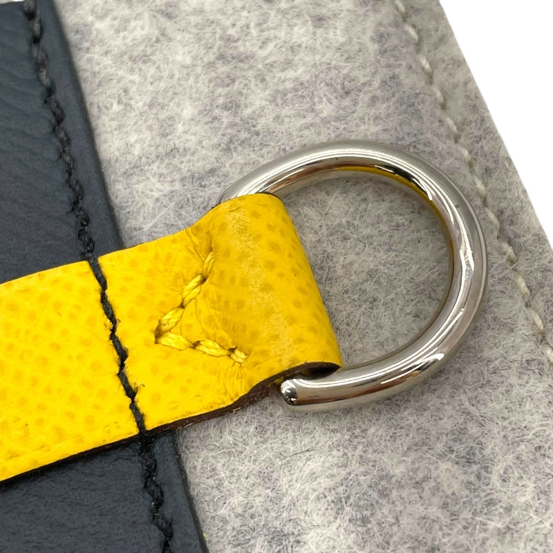 エルメス HERMES トゥードゥ29 D刻 ブルーインディゴ/ライトグレー/ジョーヌナブル/SV フェルト･エプソン メンズ クラッチバッグ