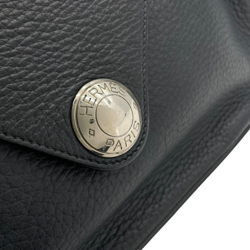 エルメス HERMES クリスティーヌ 刻印不明 ブラック SV金具 トリヨン レディース ショルダーバッグ