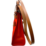 エルメス HERMES エールバッグジップPM U刻印 ローズテキサス SV金具 トワルアッシュ/ベルリンヌ/ヴァッシュハンター レディース ショルダーバッグ