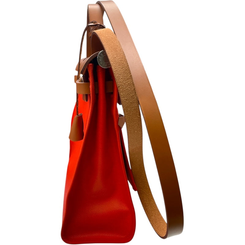 エルメス HERMES エールバッグジップPM U刻印 ローズテキサス SV金具 トワルアッシュ/ベルリンヌ/ヴァッシュハンター レディース ショルダーバッグ
