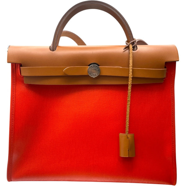 エルメス HERMES エールバッグジップPM U刻印 ローズテキサス SV金具 トワルアッシュ/ベルリンヌ/ヴァッシュハンター レディース ショルダーバッグ