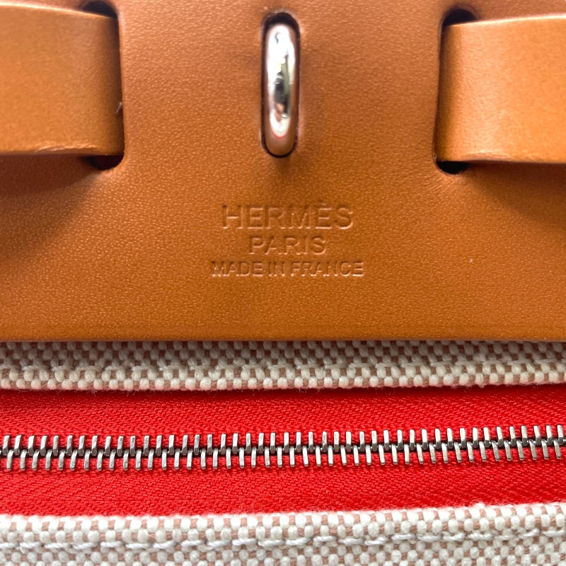 エルメス HERMES エールバッグジップPM U刻印 ローズテキサス SV金具 トワルアッシュ/ベルリンヌ/ヴァッシュハンター レディース ショルダーバッグ