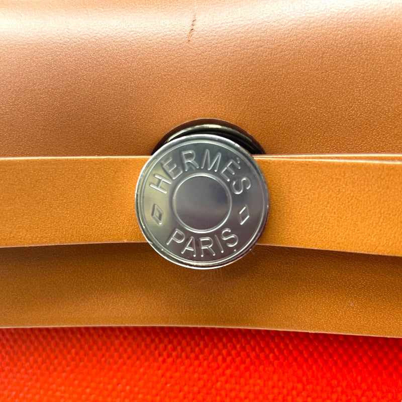 エルメス HERMES エールバッグジップPM U刻印 ローズテキサス SV金具 トワルアッシュ/ベルリンヌ/ヴァッシュハンター レディース ショルダーバッグ