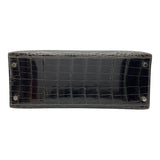 エルメス HERMES ケリー28 外縫い □G刻 グリフォンセ SV金具 ニロティカス レディース ハンドバッグ