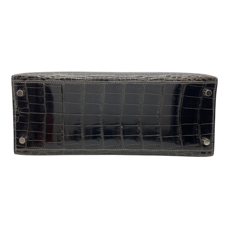 エルメス HERMES ケリー28 外縫い □G刻 グリフォンセ SV金具 ニロティカス レディース ハンドバッグ