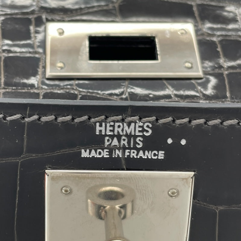 エルメス HERMES ケリー28 外縫い □G刻 グリフォンセ SV金具 ニロティカス レディース ハンドバッグ