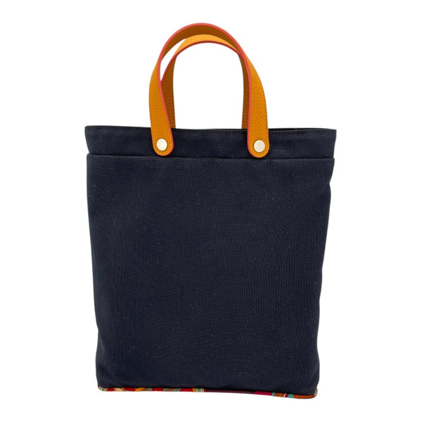 エルメス HERMES プティアッシュトート ブラック イエロー SV金具 トワル トリヨン シルク レディース ハンドバッグ