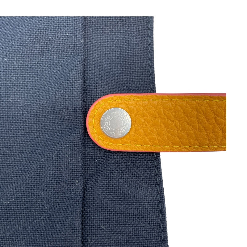 エルメス HERMES プティアッシュトート ブラック イエロー SV金具 トワル トリヨン シルク レディース ハンドバッグ