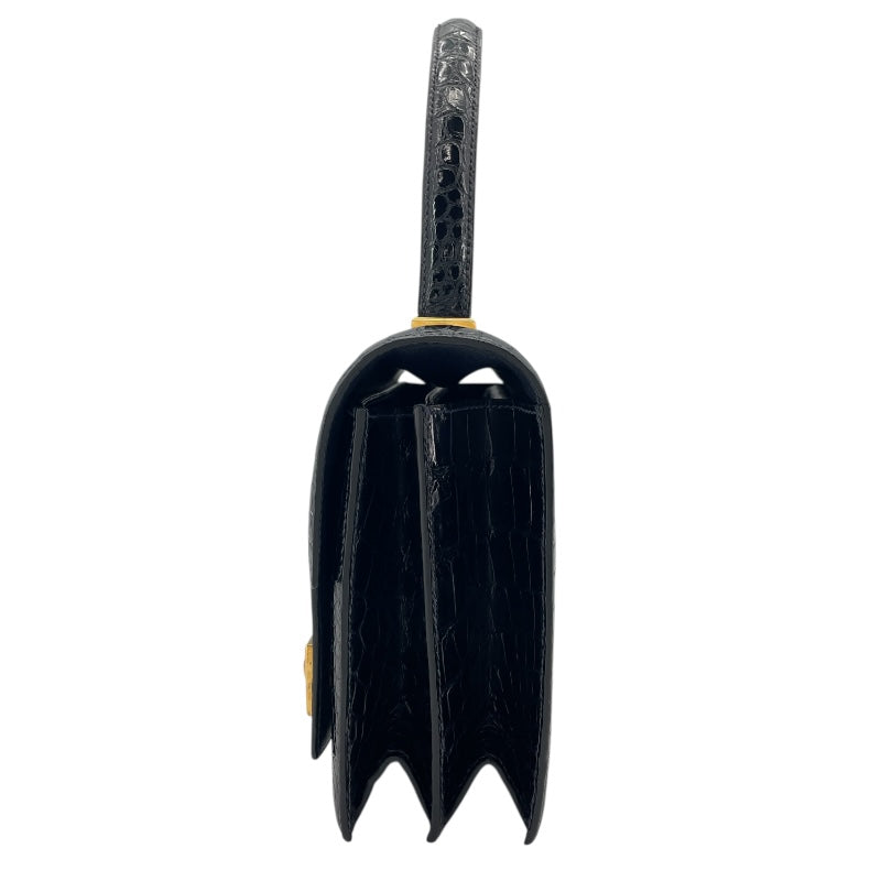 エルメス HERMES ピアノ 〇X刻 ブルーマリン GD金具 ポロサスリセ レディース ハンドバッグ