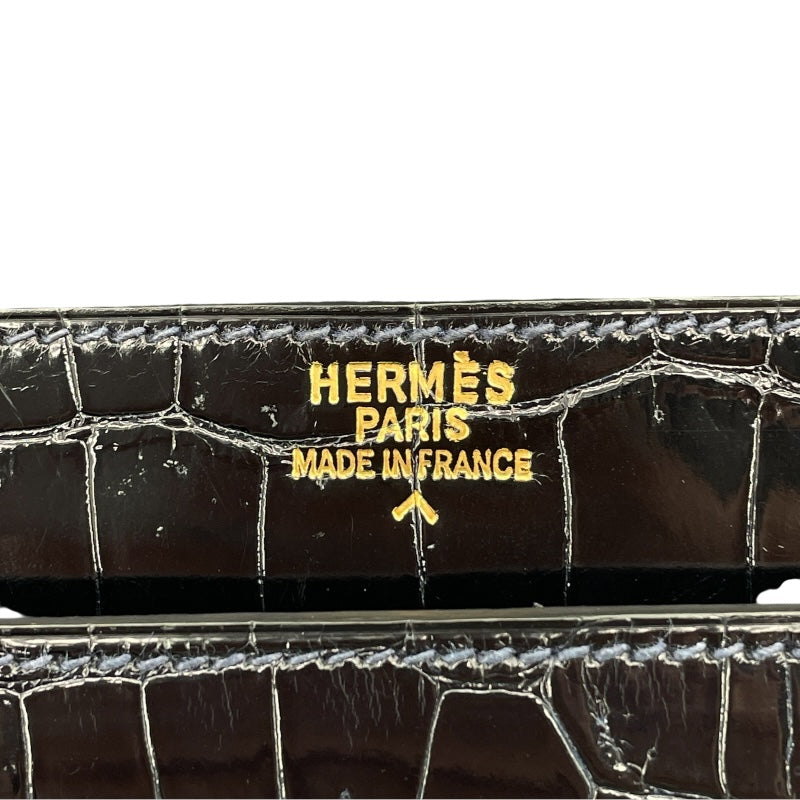 エルメス HERMES ピアノ 〇X刻 ブルーマリン GD金具 ポロサスリセ レディース ハンドバッグ