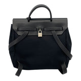 エルメス HERMES エールバッグPM □C刻 ブラック SV金具 トワル・ヴァッシュハンター レディース ハンドバッグ