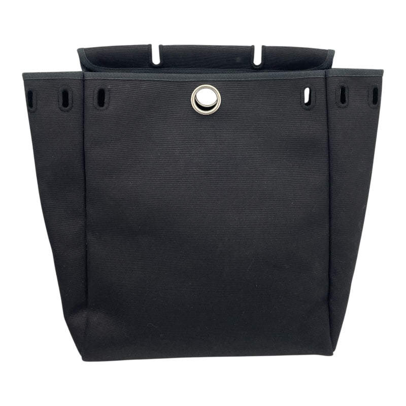 エルメス HERMES エールバッグPM □C刻 ブラック SV金具 トワル・ヴァッシュハンター レディース ハンドバッグ