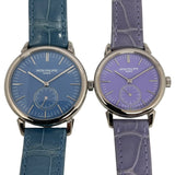 パテック・フィリップ PATEK PHILIPPE カラトラバ ウォッチアート グランド エキシビジョン 東京2023 6127G-010/7127G-010 ブルー/パープル K18WG/革ベルト 手巻き メンズ 腕時計