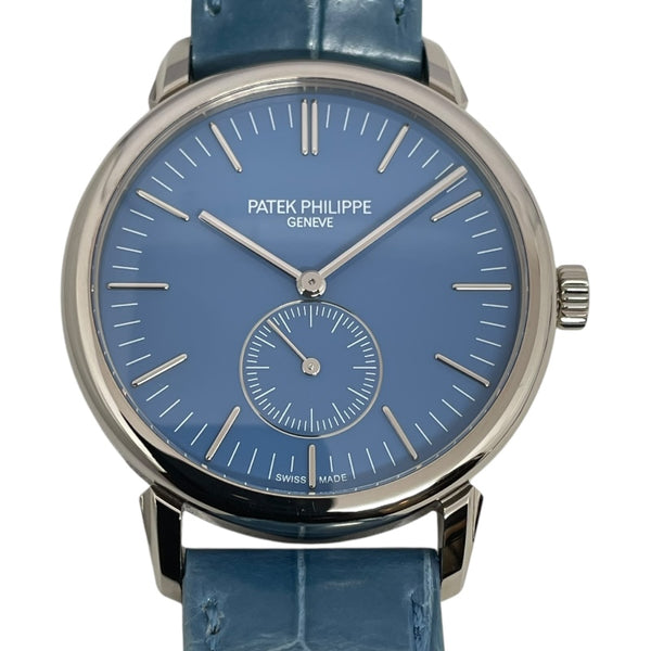 パテック・フィリップ PATEK PHILIPPE カラトラバ ウォッチアート グランド エキシビジョン 東京2023 6127G-010/7127G-010 ブルー/パープル K18WG/革ベルト 手巻き メンズ 腕時計