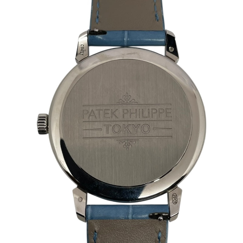 パテック・フィリップ PATEK PHILIPPE カラトラバ ウォッチアート グランド エキシビジョン 東京2023 6127G-010/7127G-010 ブルー/パープル K18WG/革ベルト 手巻き メンズ 腕時計