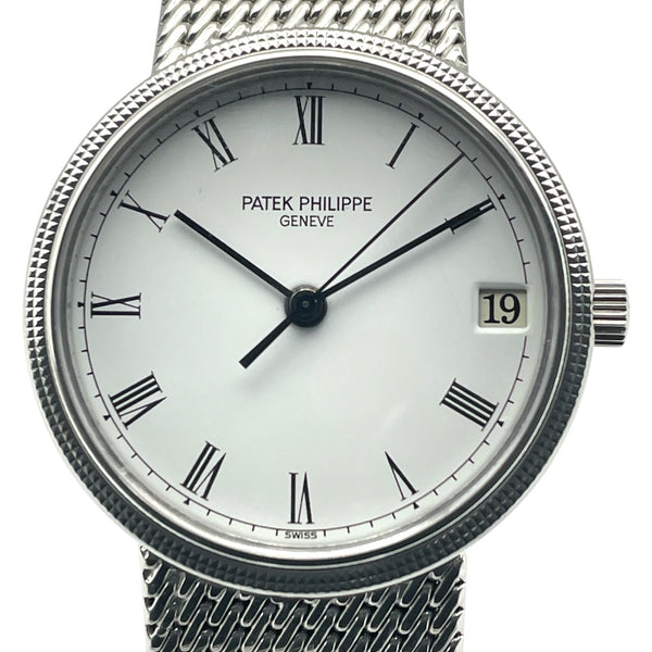 パテック・フィリップ PATEK PHILIPPE カラトラバ 3802/205 ホワイト K18WG 自動巻き ユニセックス 腕時計