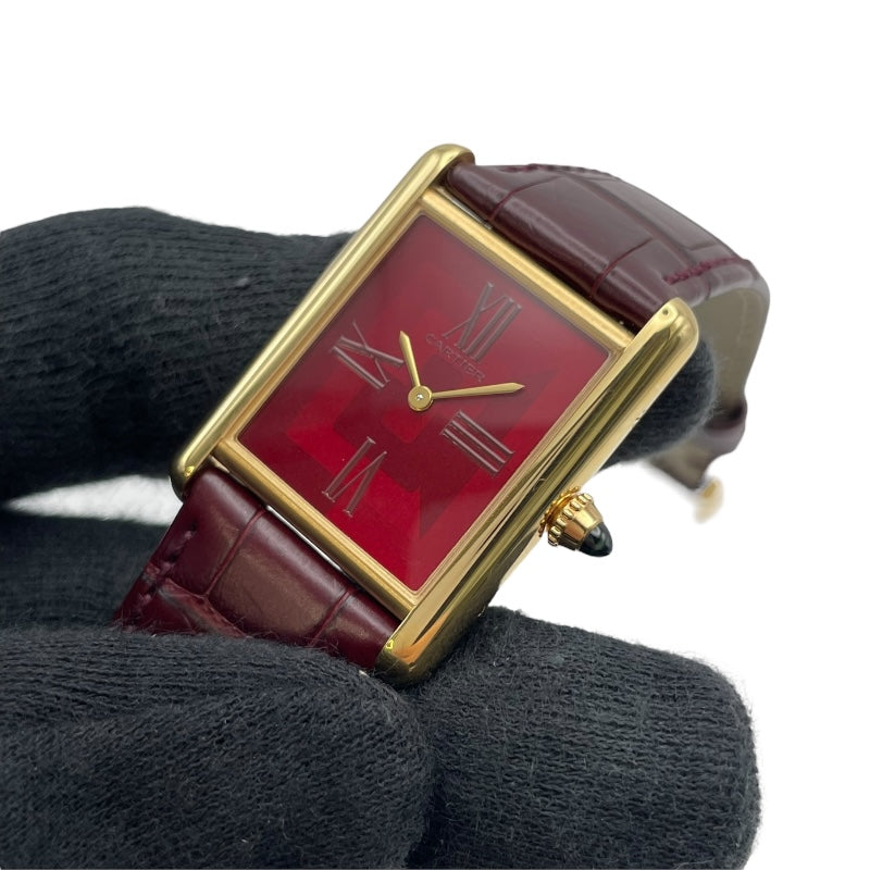 カルティエ Cartier タンク ルイ カルティエ LM WGTA0093 レッド K18YG ユニセックス 腕時計