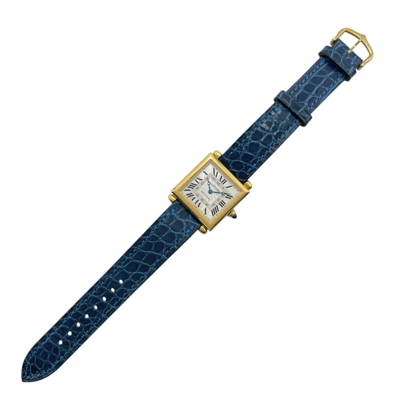 カルティエ Cartier タンク オピュ LM W1516956 シルバー K18YG レディース 腕時計