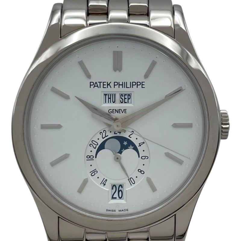 パテック・フィリップ PATEK PHILIPPE アニュアルカレンダー ムーンフェイズ 5396/1G-010 シルバー K18WG 自動巻き メンズ 腕時計