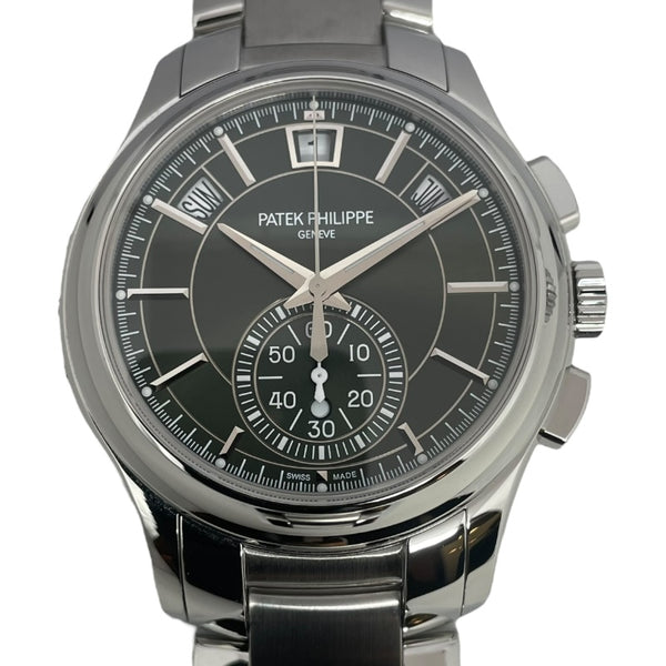 パテック・フィリップ PATEK PHILIPPE コンプリケーション アニュアルカレンダー フライバック クロノグラフ 5905/1A-001 オリーブグリーン SS 自動巻き メンズ 腕時計