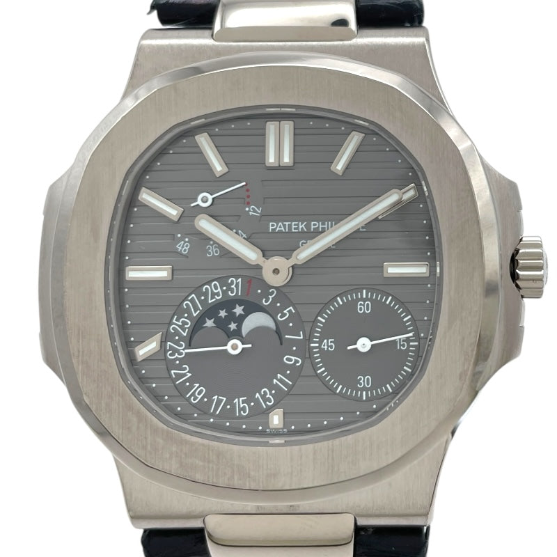パテック・フィリップ PATEK PHILIPPE ノーチラス ムーンフェイズ 5712G-001 グレー K18WG 自動巻き メンズ 腕時計