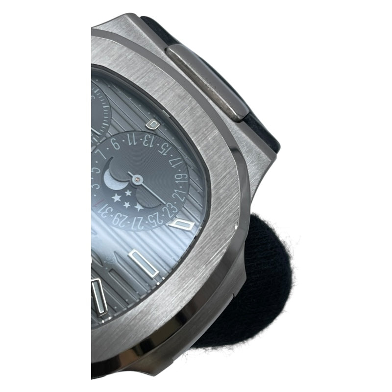 パテック・フィリップ PATEK PHILIPPE ノーチラス ムーンフェイズ 5712G-001 グレー K18WG 自動巻き メンズ 腕時計