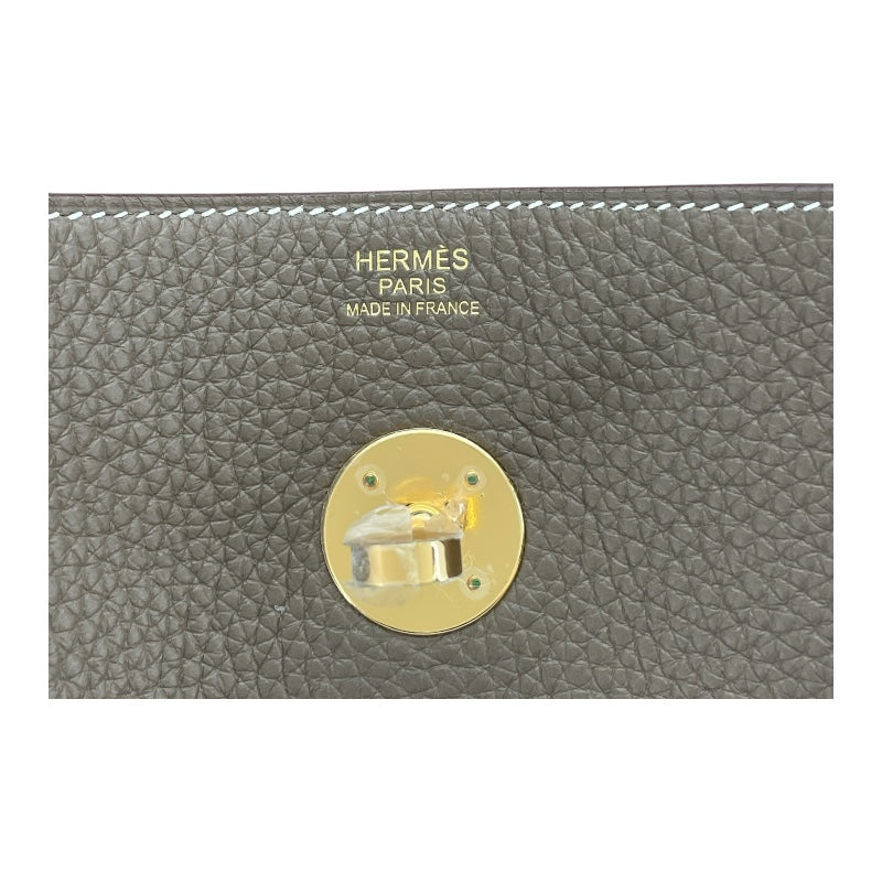 エルメス HERMES リンディ30 U刻 エトゥープ　GD金具　 トリヨン レディース ショルダーバッグ